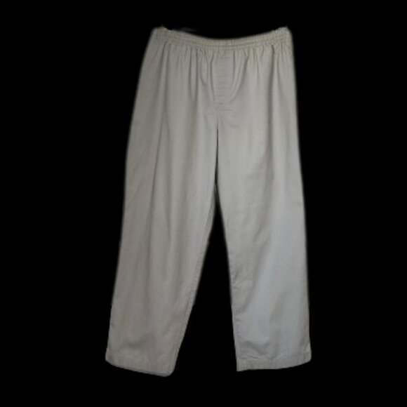 Basic Editions Tan Heavy Cotton Pull On Pants - XL - Picture 1 of 6